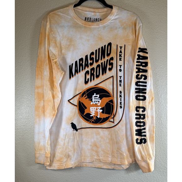 NWT Karasuno Crows Size Medium Long Sleeve Tee Shirt Take To The Skies Haikyu - Picture 1 of 6